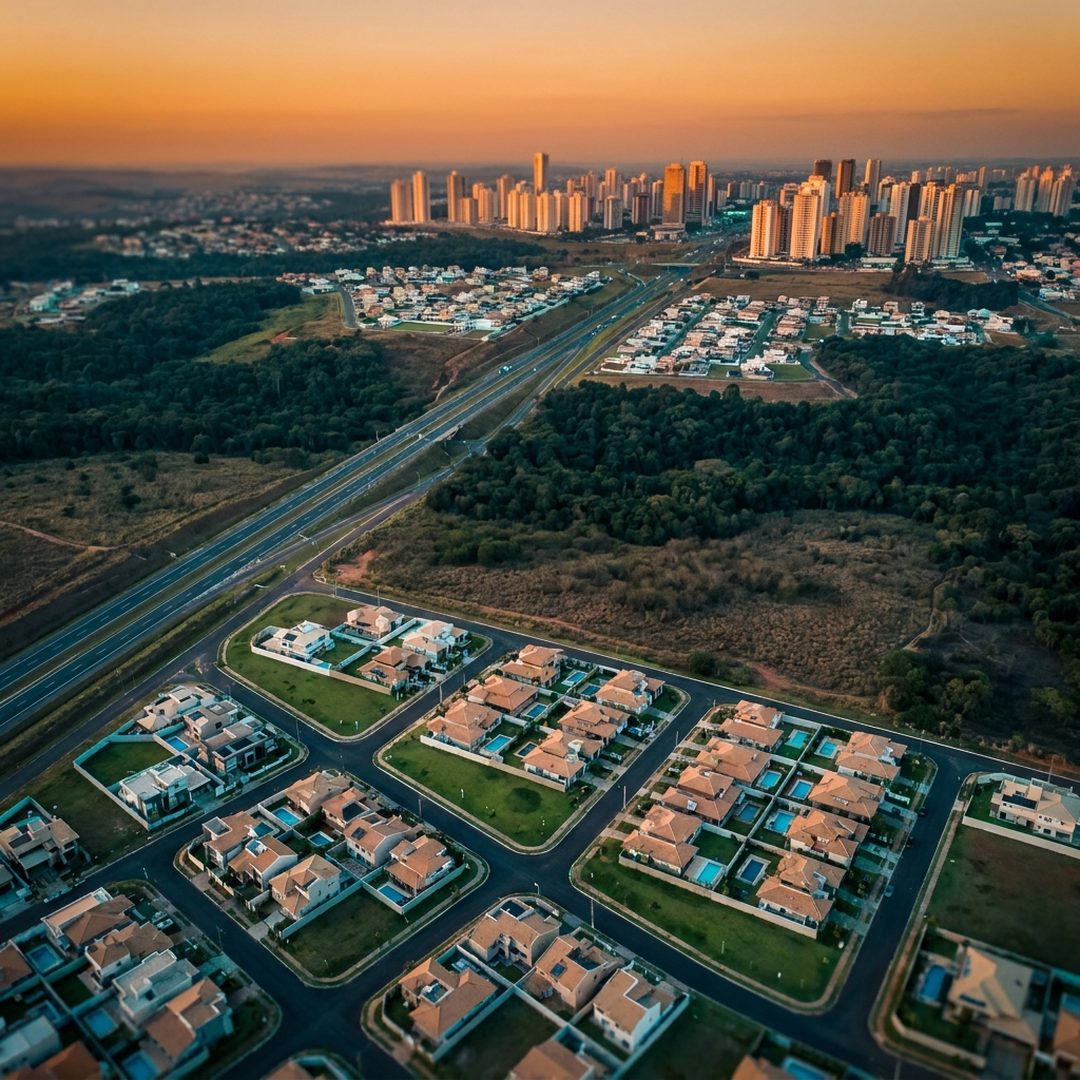 Vista aérea da expansão urbana na Grande Natal